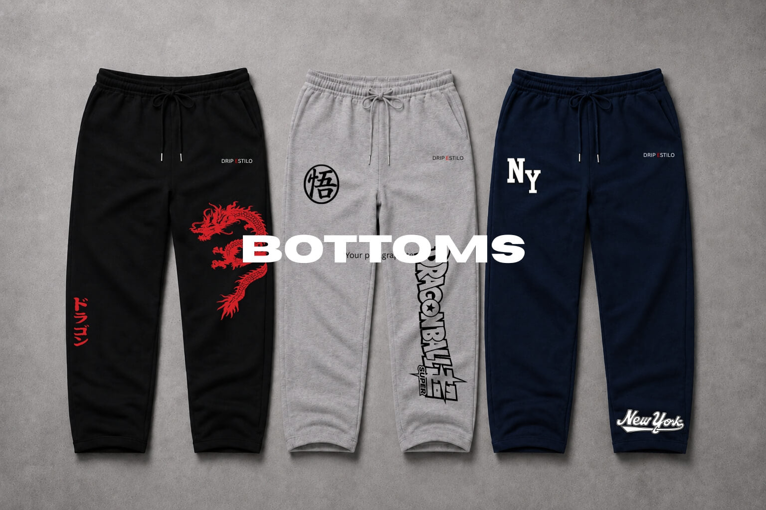 GRAPHIC LOOSE FIT TROUSERS