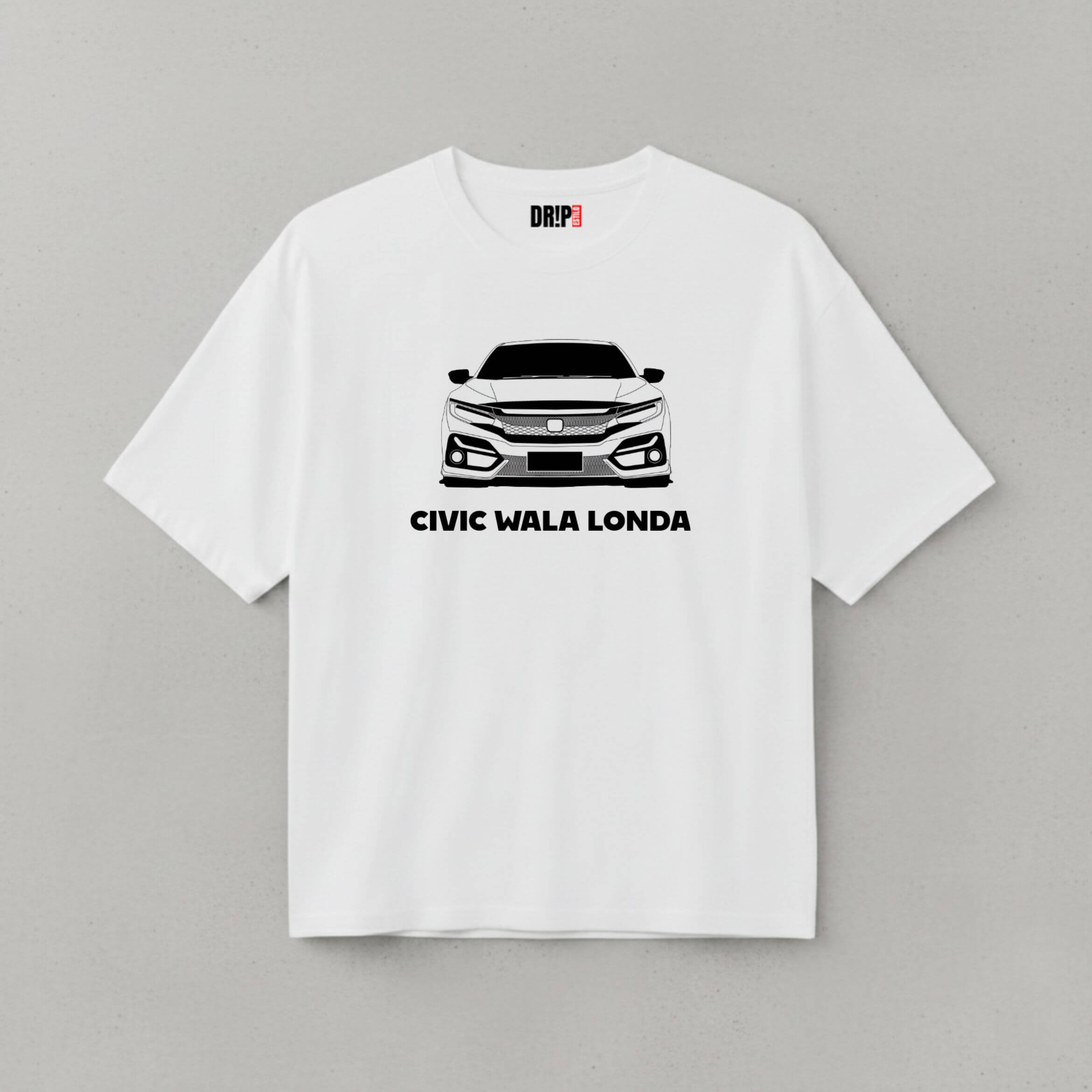 CIVIC WALA LONDA OVERSIZED WHITE TEE
