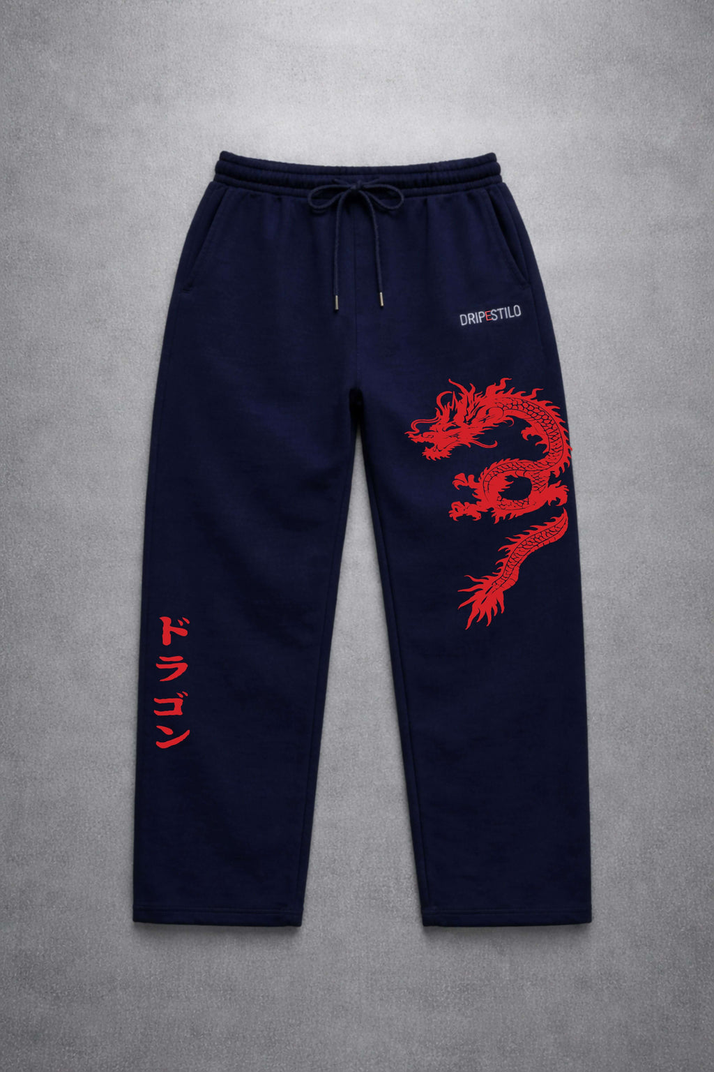 CRIMSON DRAGON NAVY BLUE LOOSE FIT TROUSER