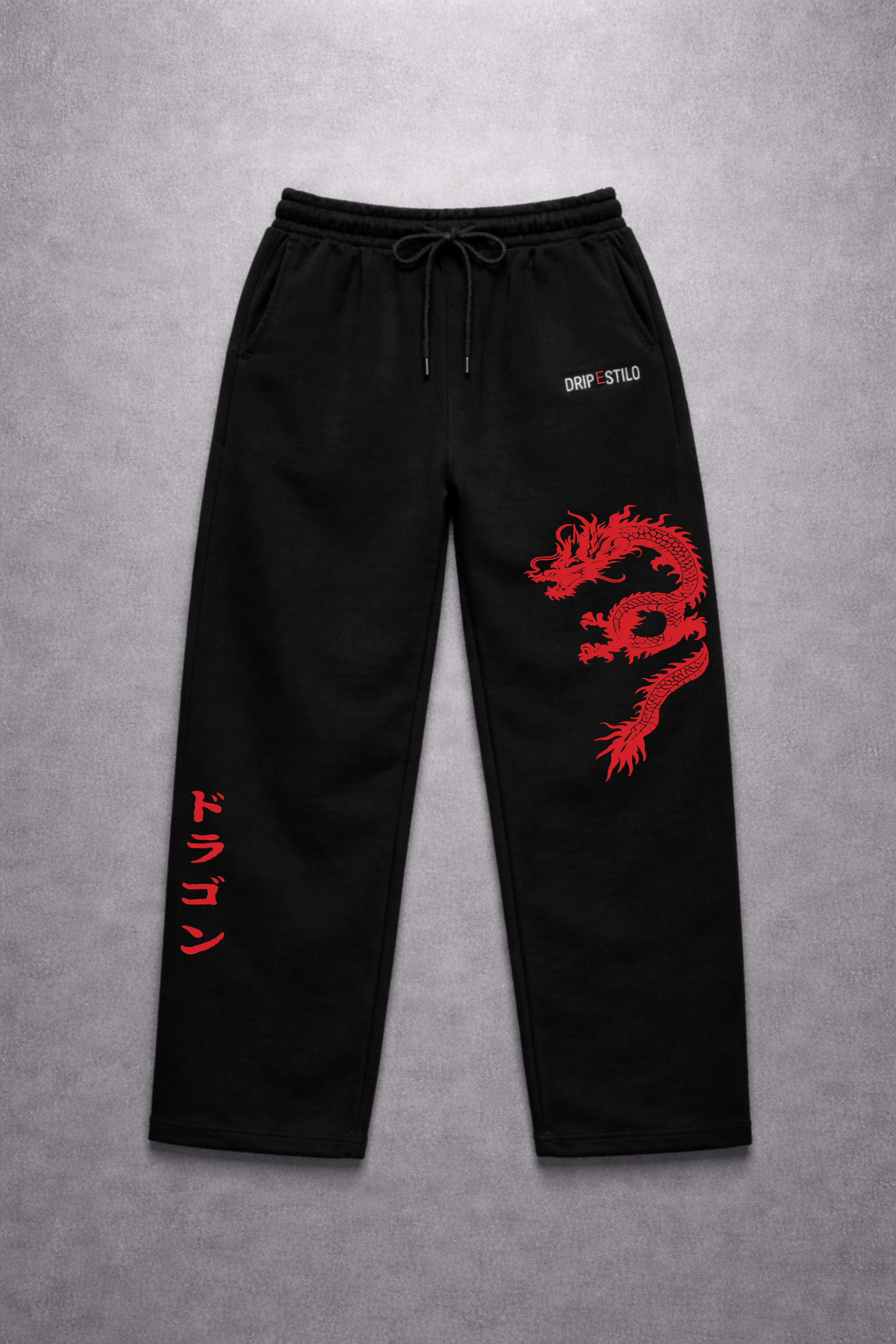 CRIMSON DRAGON BLACK LOOSE FIT TROUSER