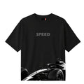 FAST LANE OVERSIZED BLACK T-SHIRT