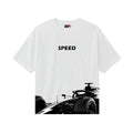FAST LANE OVERSIZED WHITE T-SHIRT