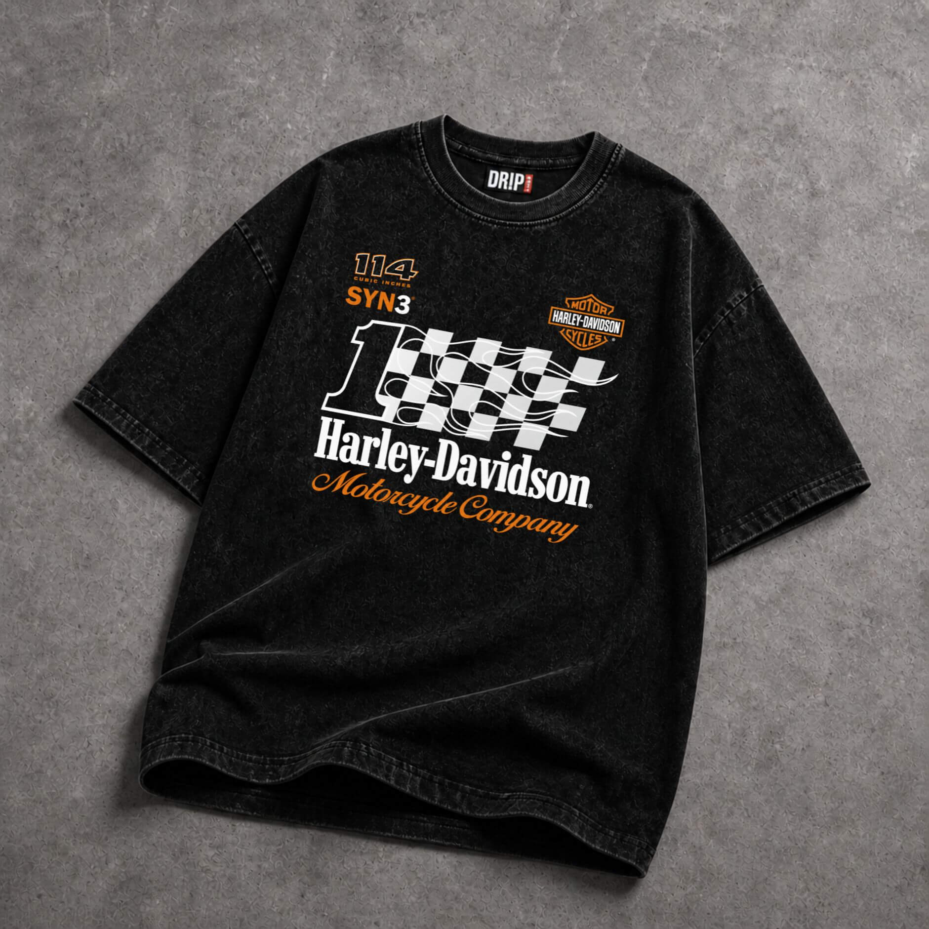 HARLEY-DAVIDSON ROAD RACER ACID WASH TEE