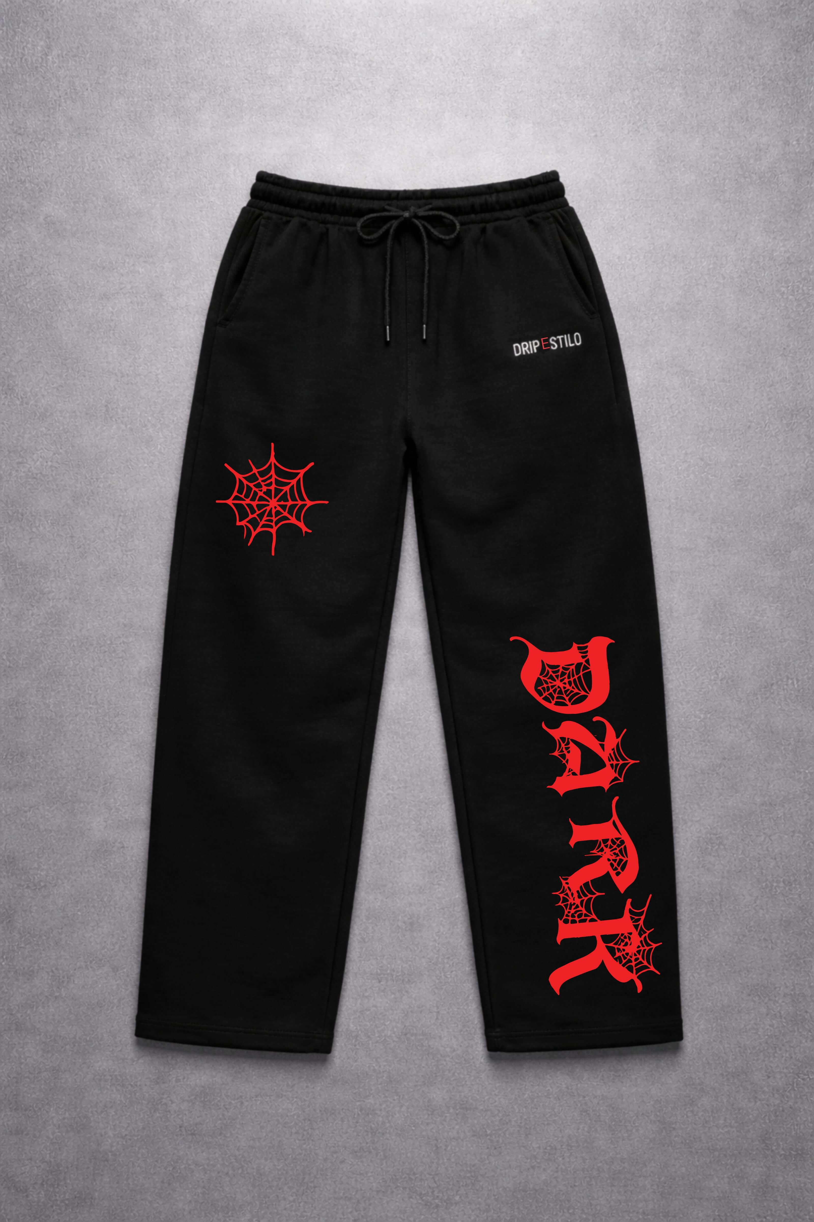 INFERNO WEB BLACK LOOSE FIT TROUSER