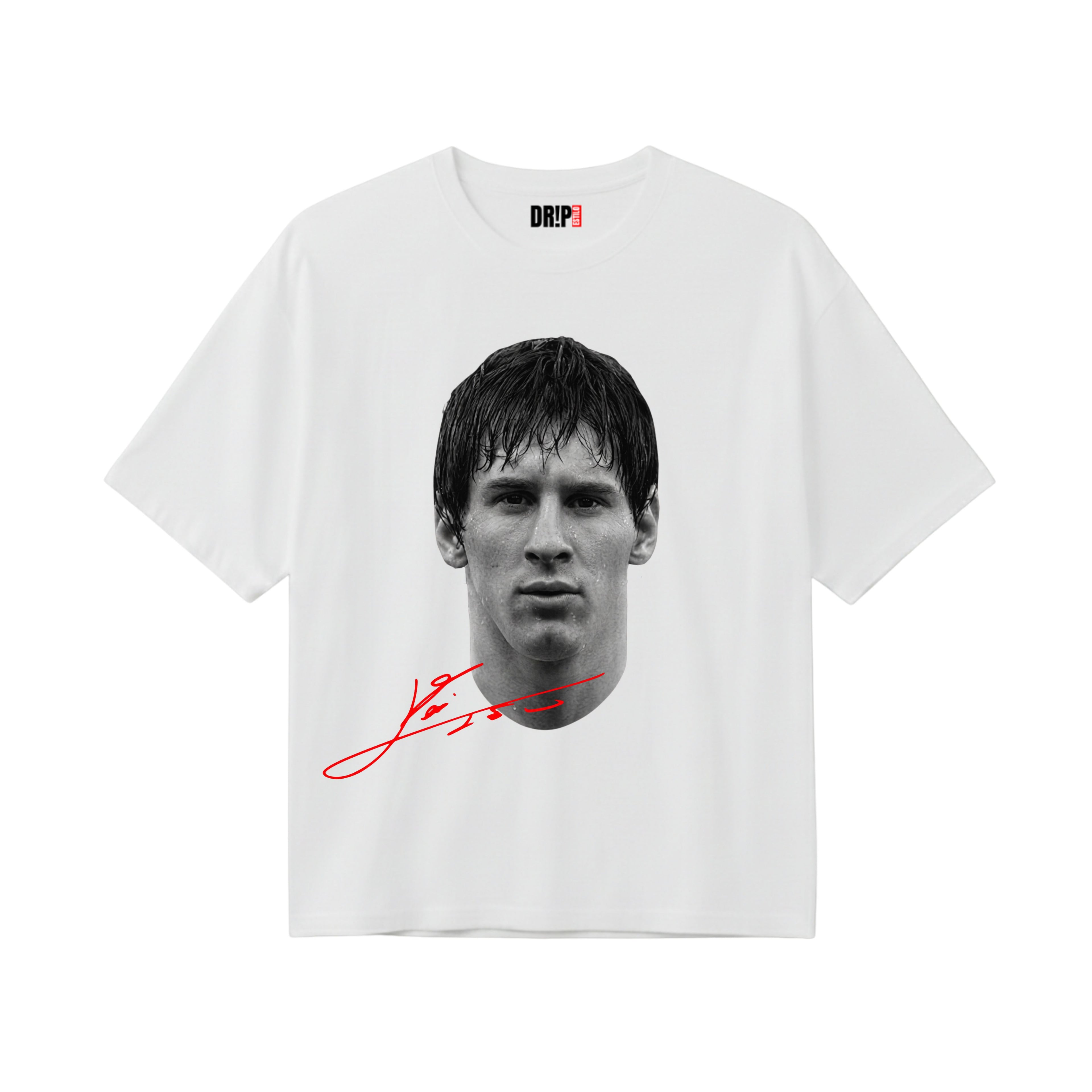 MESSI WORLD CHAMPION OVERSIZED WHITE T-SHIRT