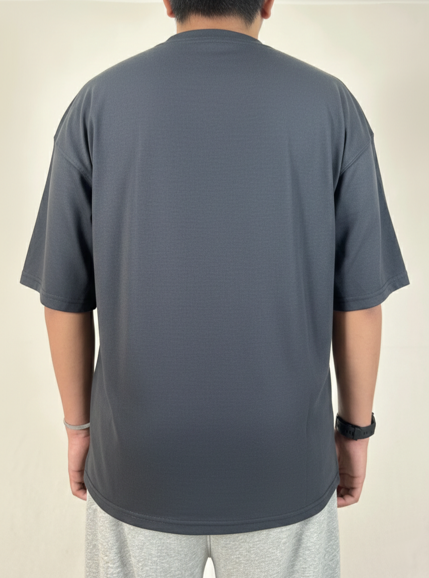 OVERSIZED CHARCOAL GREY TEE