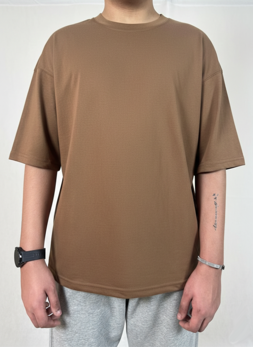 OVERSIZED COFFEE BROWN TEE