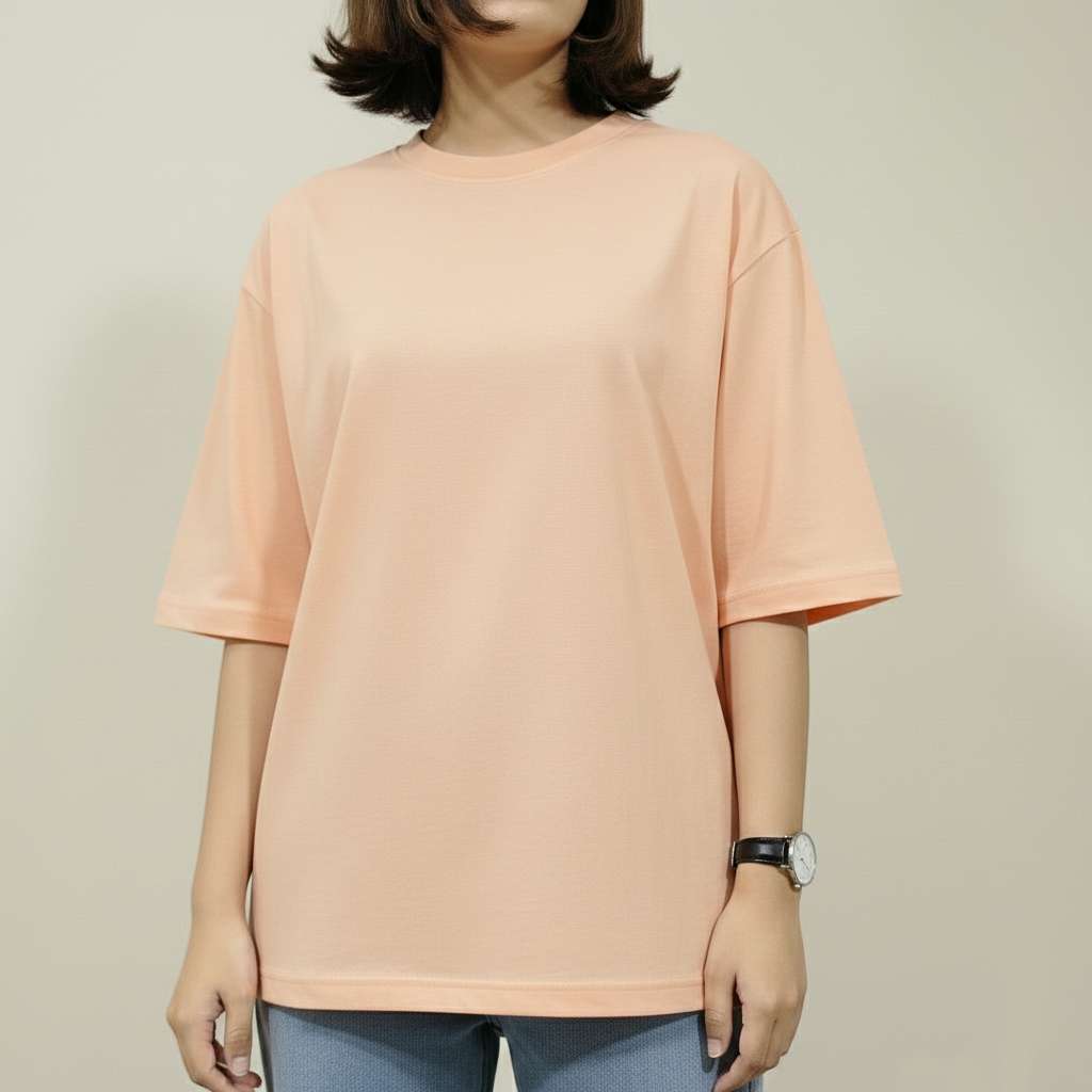 PEACH OVERSIZED TEE