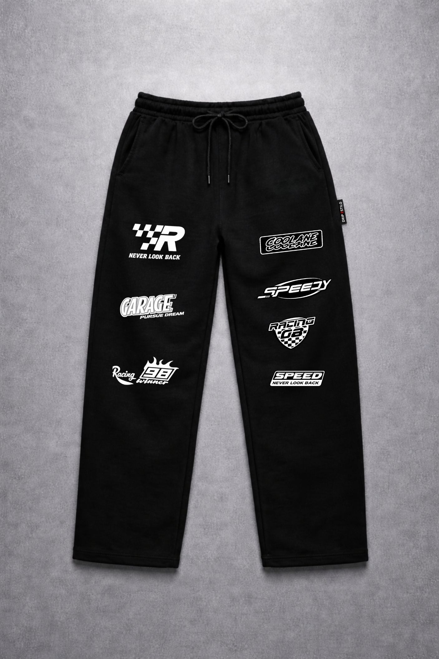 PITLANE BLACK LOOSE FIT TROUSER