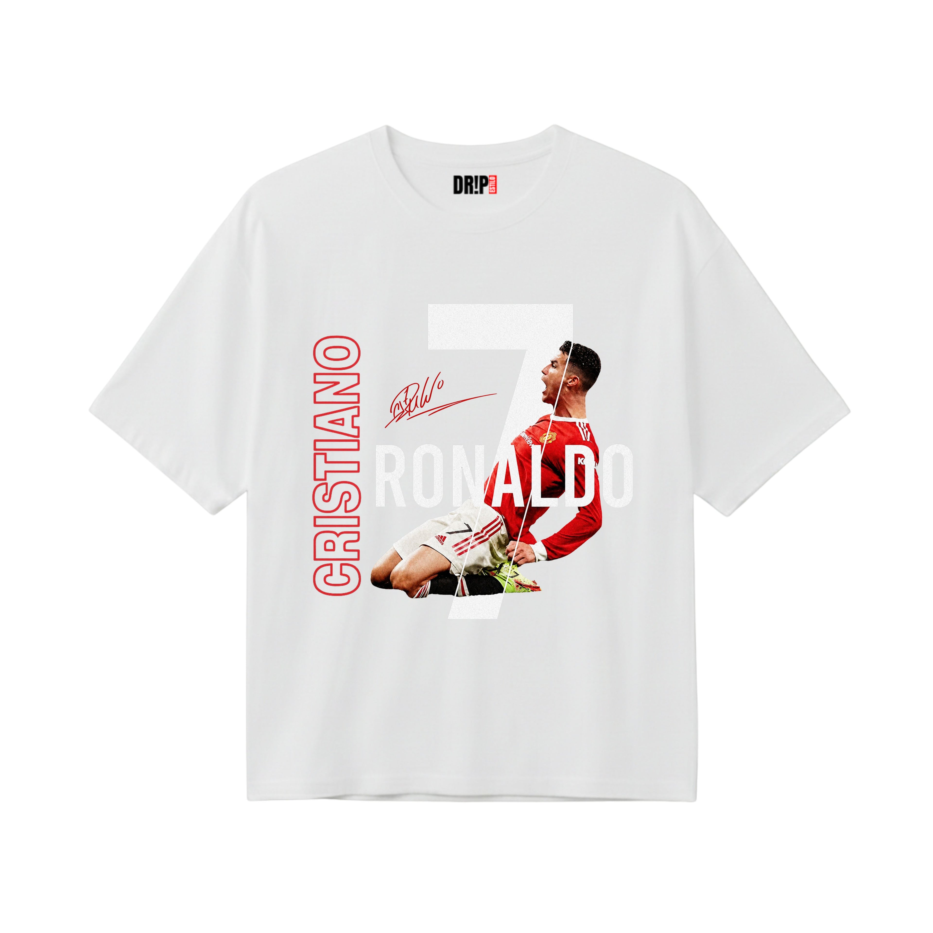 RONALDO OVERSIZED WHITE T-SHIRT