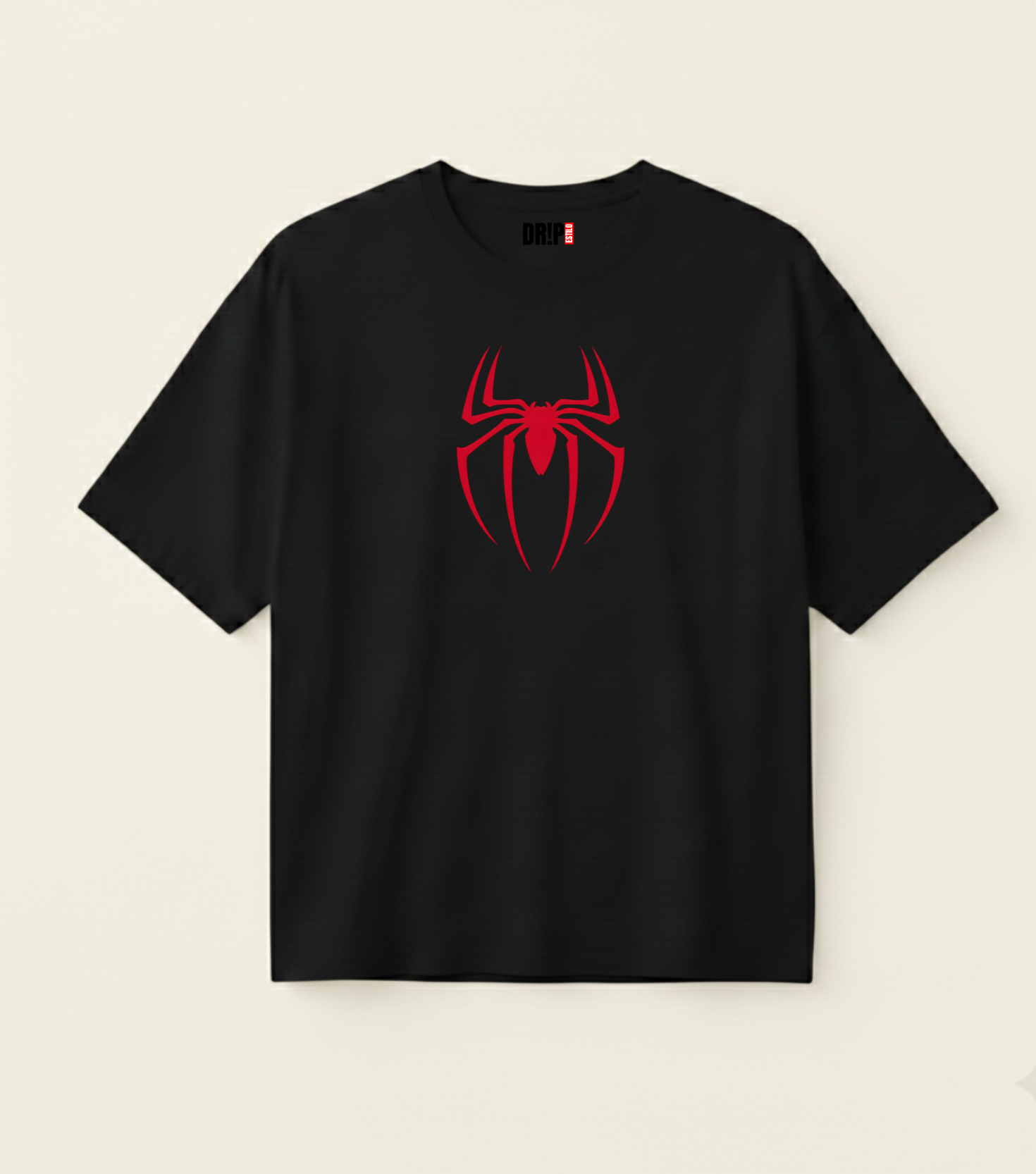 SPIDERMAN OVERSIZED BLACK T-SHIRT