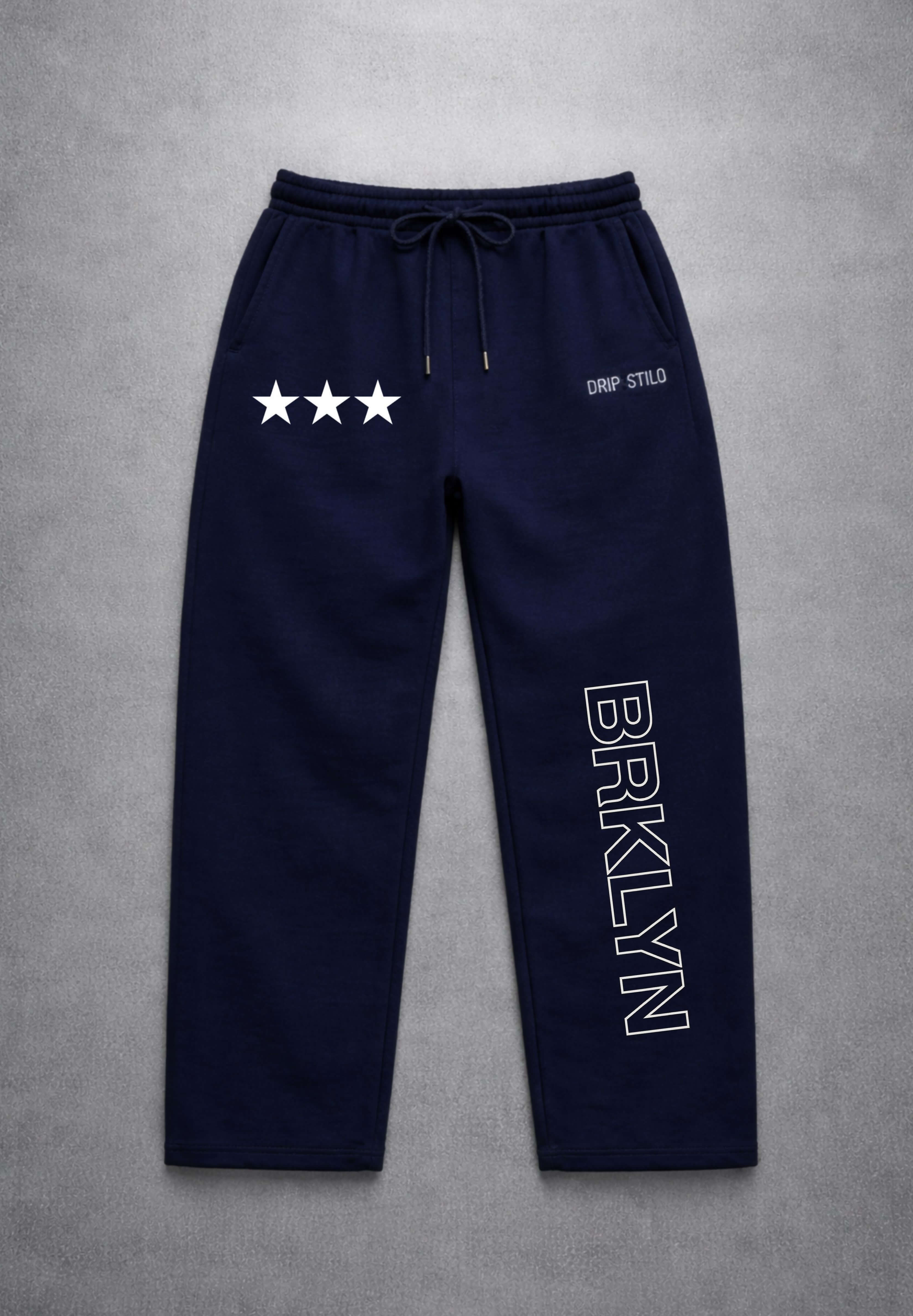 BROOKLYN LOOSE FIT NAVY BLUE TROUSER