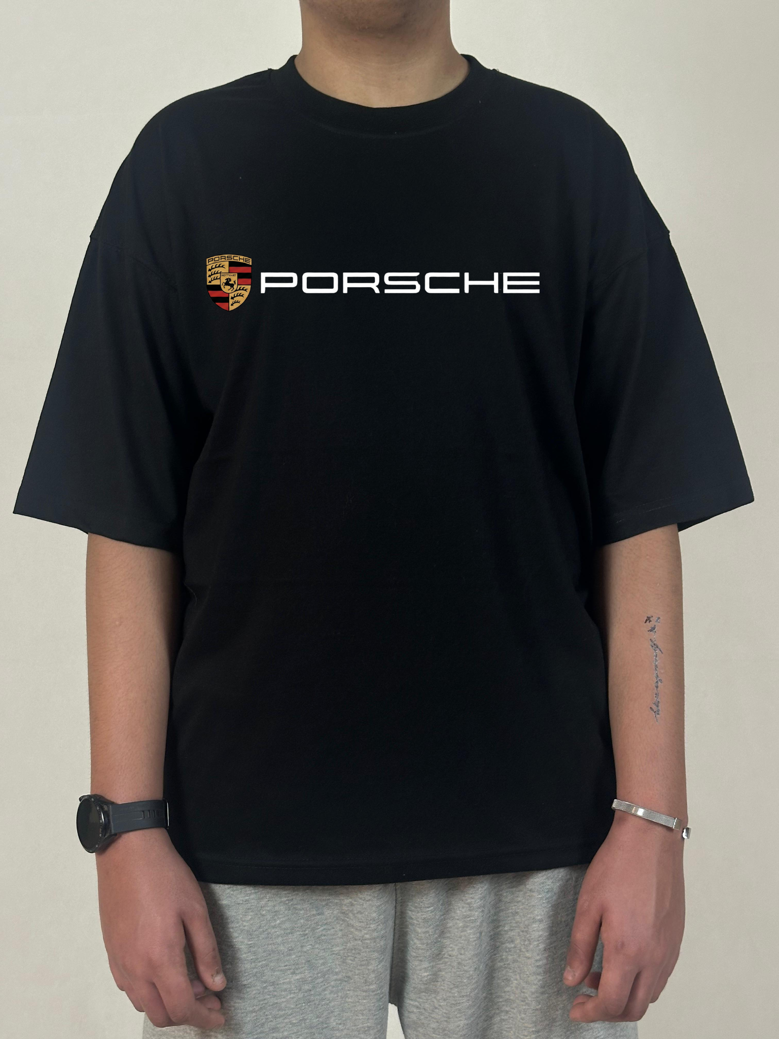 PORSCHE 911 OVERSIZED BLACK T-SHIRT