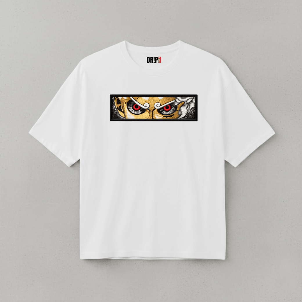 ONEPIECE LUFFY GEAR 5 OVERSIZED WHITE TEE