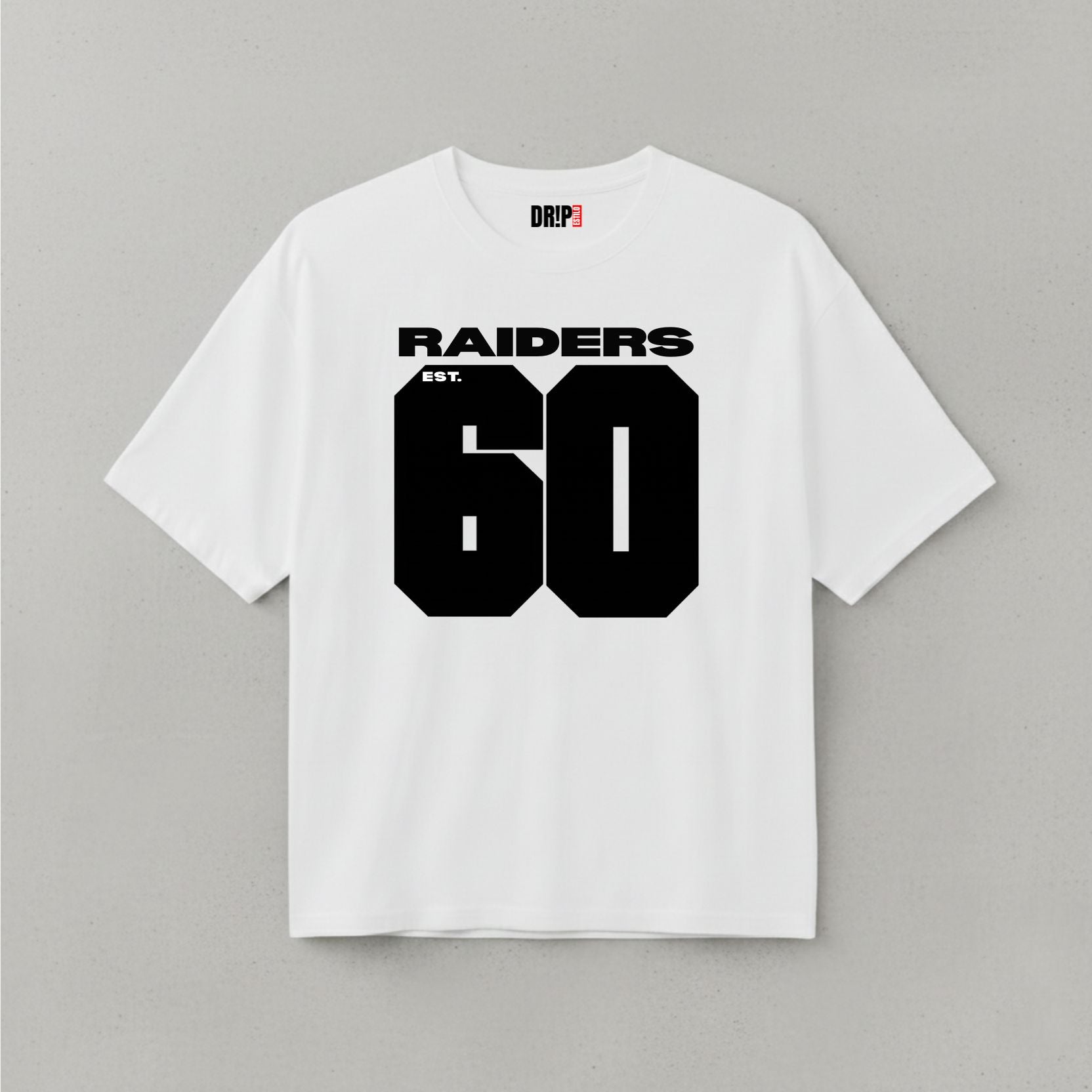 RAIDERS OVERSIZED WHITE T-SHIRT