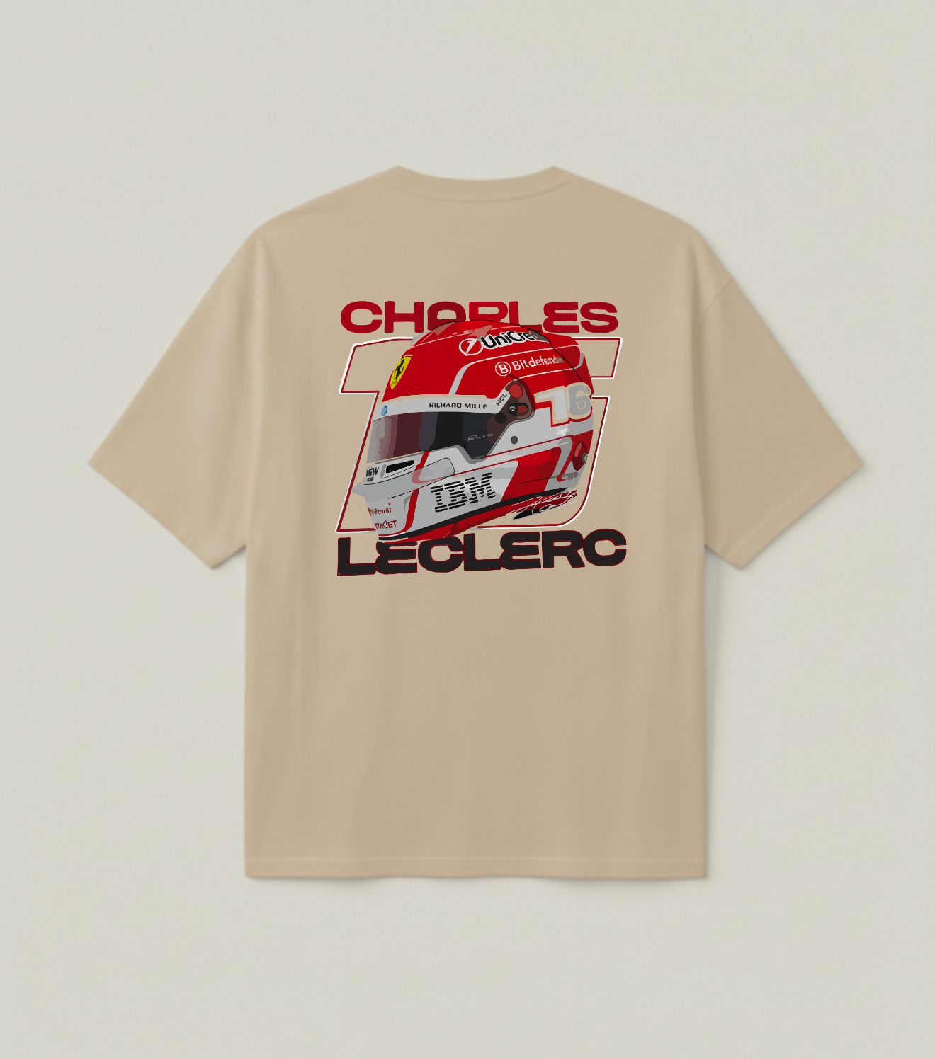 CHARLES LECLERC HELMET OVERSIZED SKIN T-SHIRT