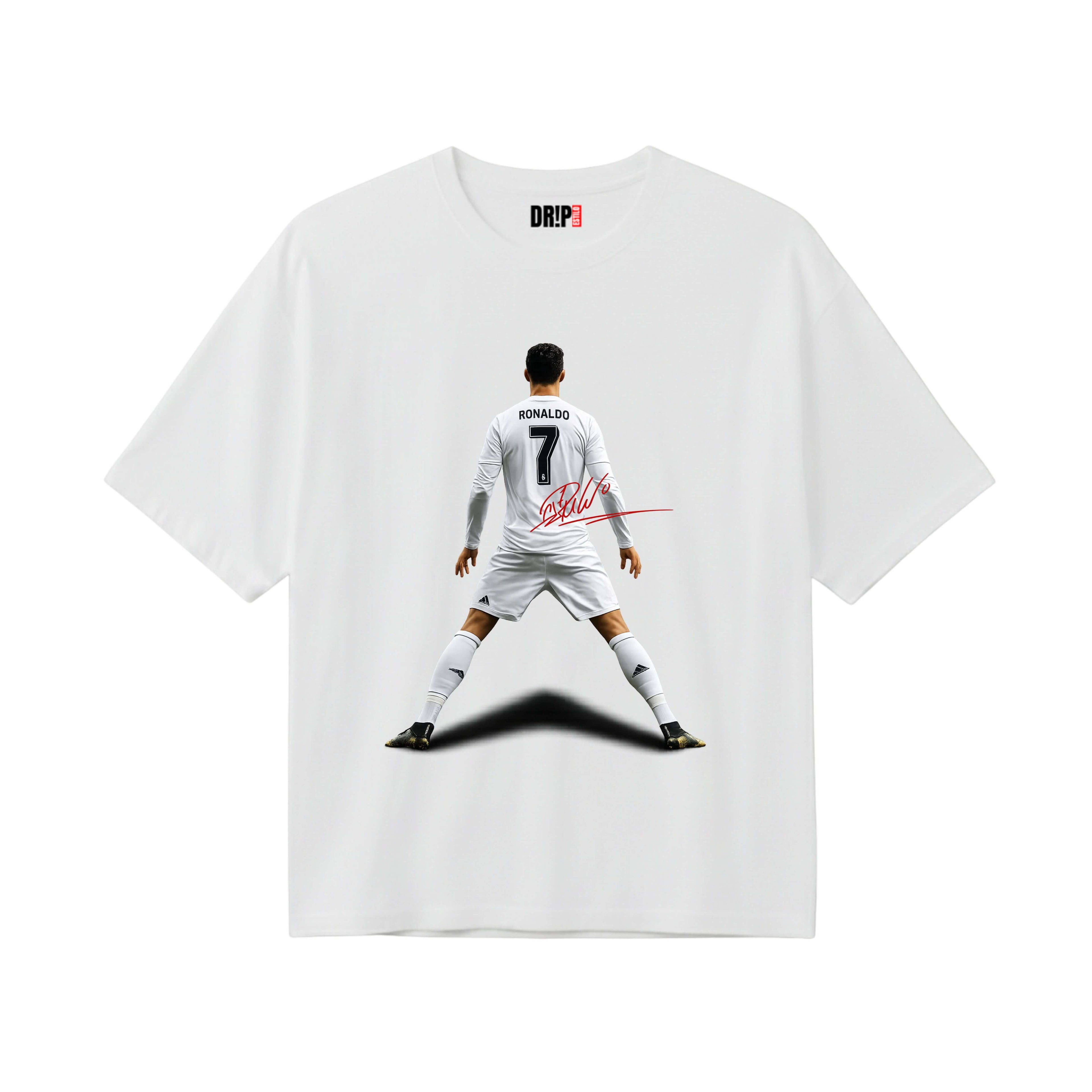 CRISTIANO RONALDO CR7 OVERSIZED WHITE T-SHIRT