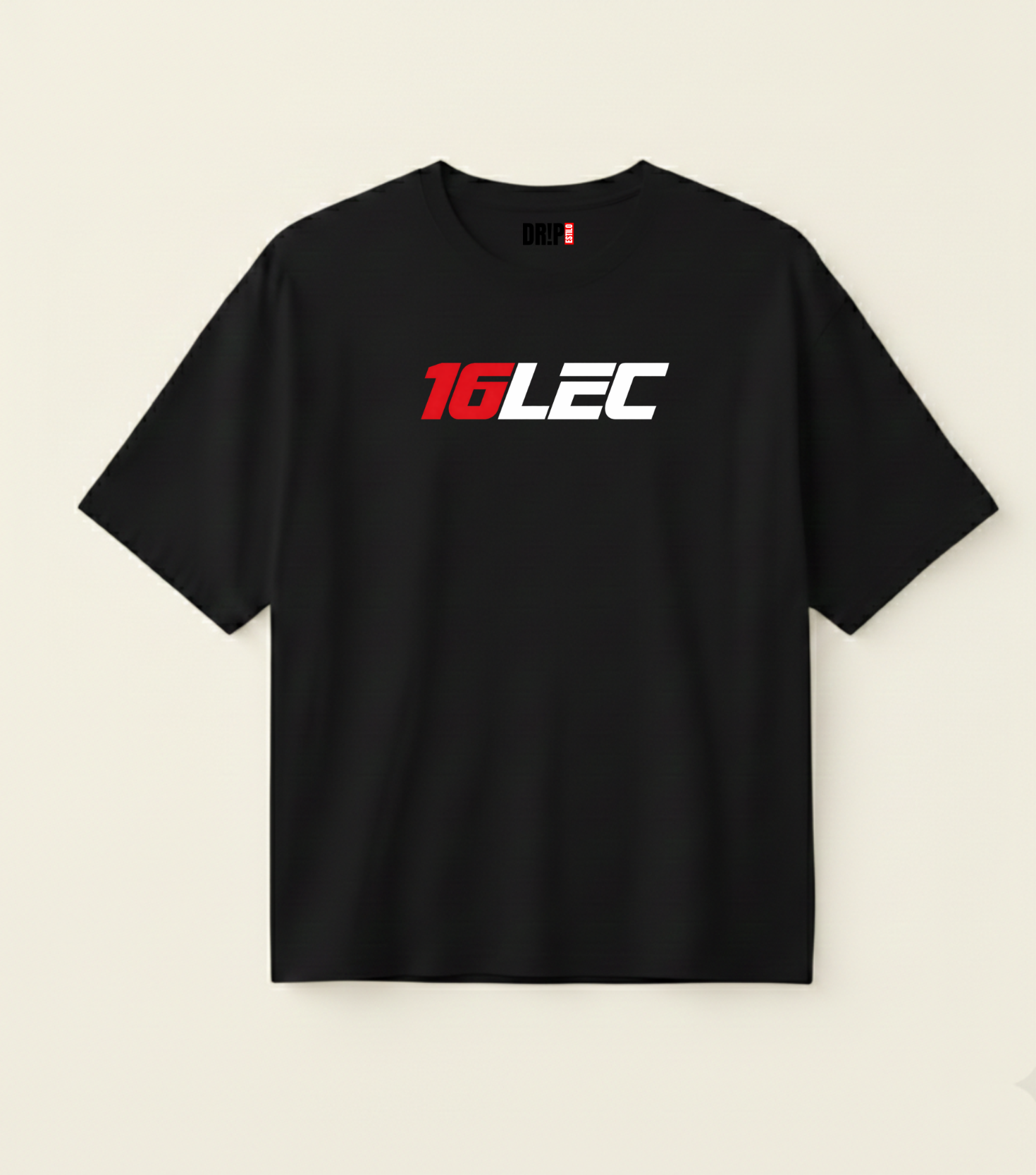 CHARLES LECLERC HELMET OVERSIZED CHARCOAL GREY T-SHIRT