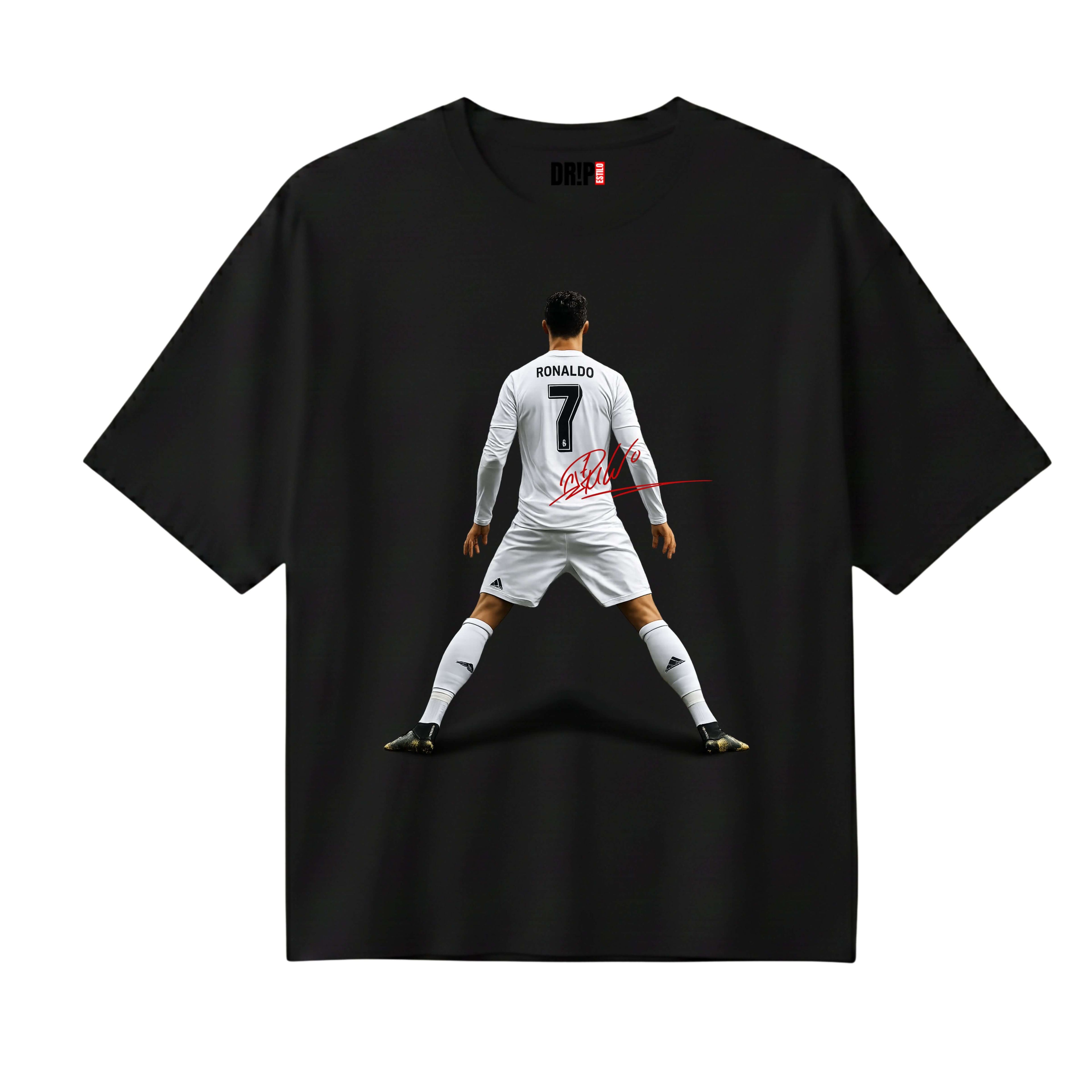 CRISTIANO RONALDO CR7 OVERSIZED BLACK T-SHIRT