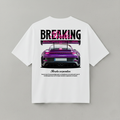 PORSCHE BREAKING RULES OVERSIZED WHITE T-SHIRT