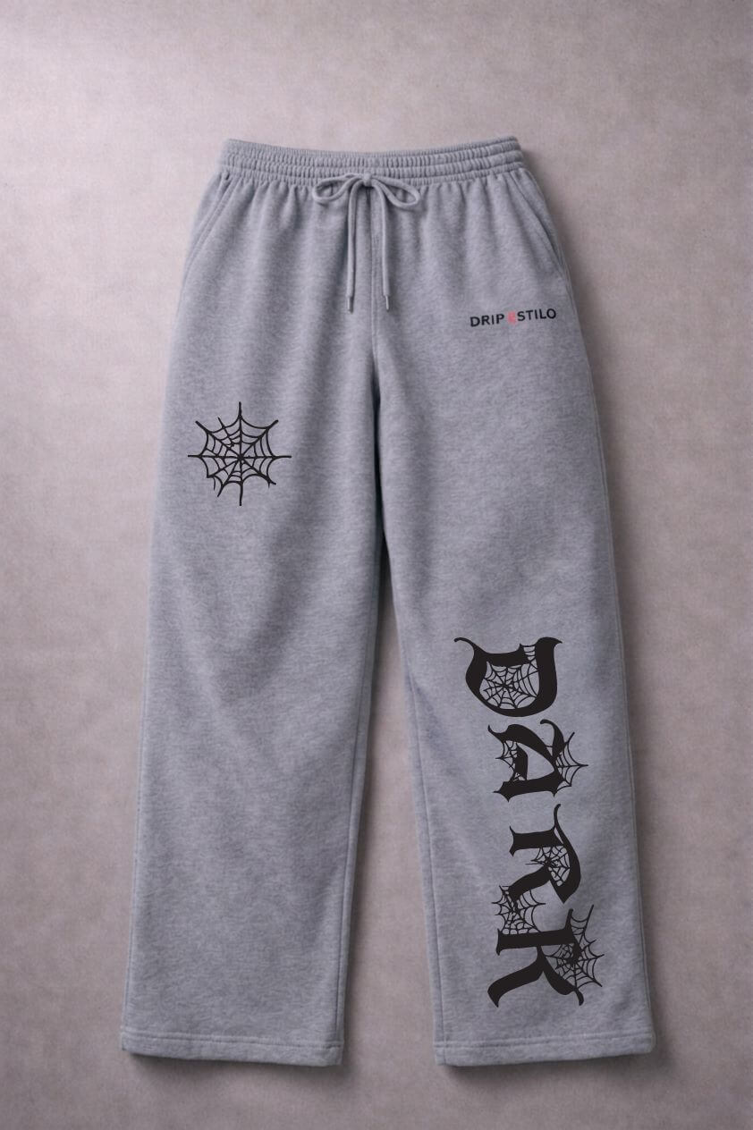 INFERNO WEB HEATHER GREY LOOSE FIT TROUSER