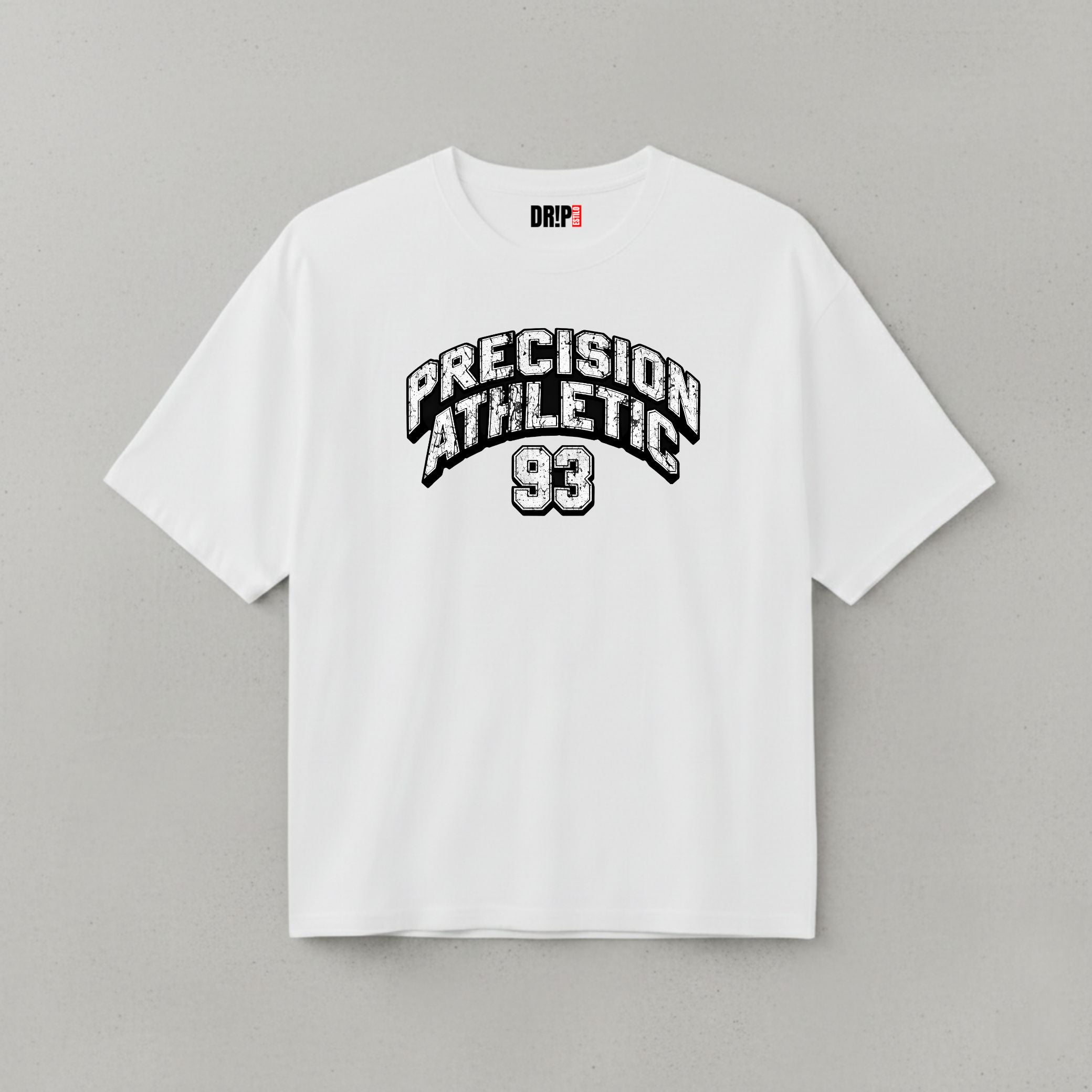 PRECISION ATHLETIC OVERSIZED WHITE T-SHIRT
