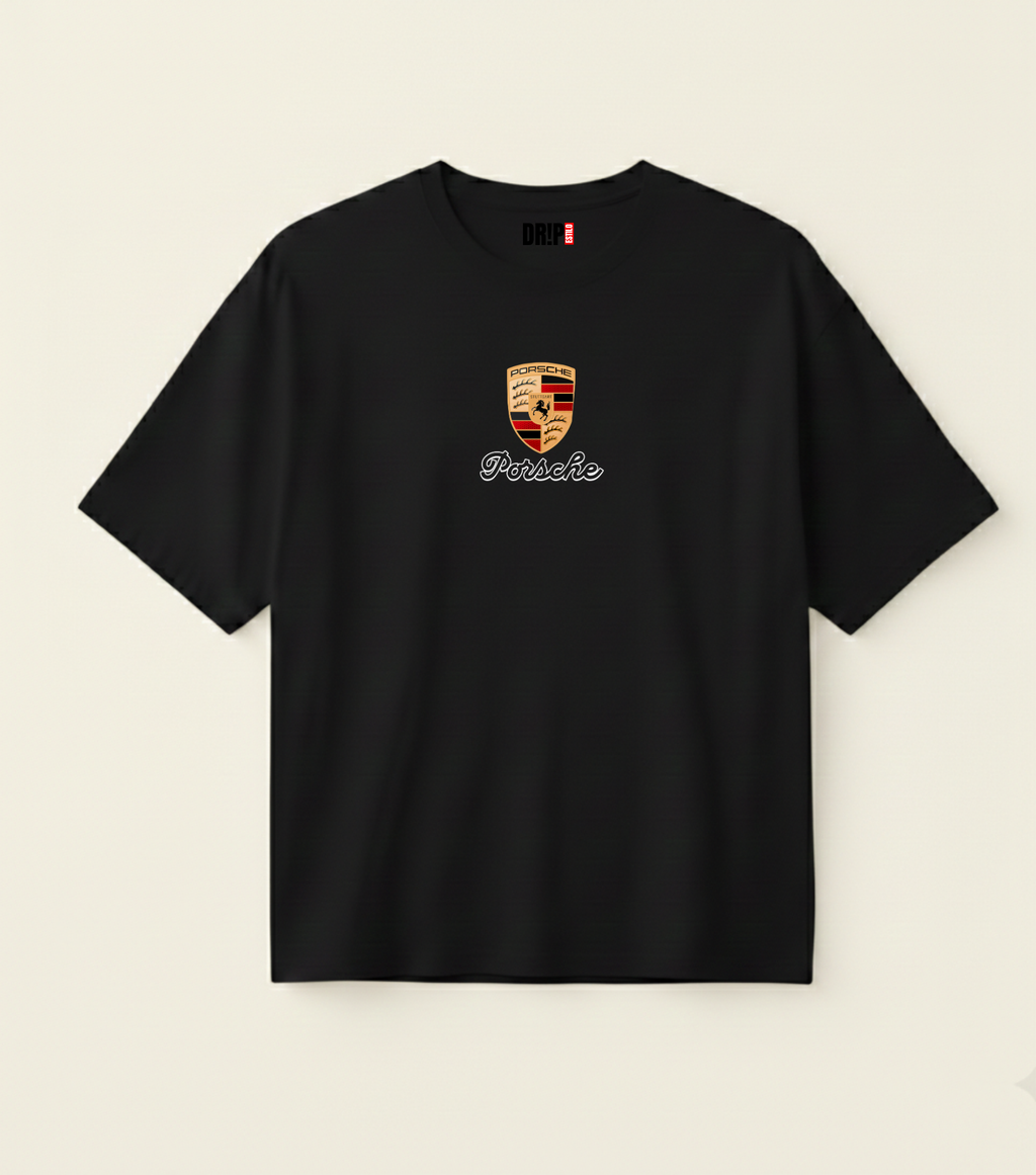 PORSCHE 911 OVERSIZED BLACK T-SHIRT