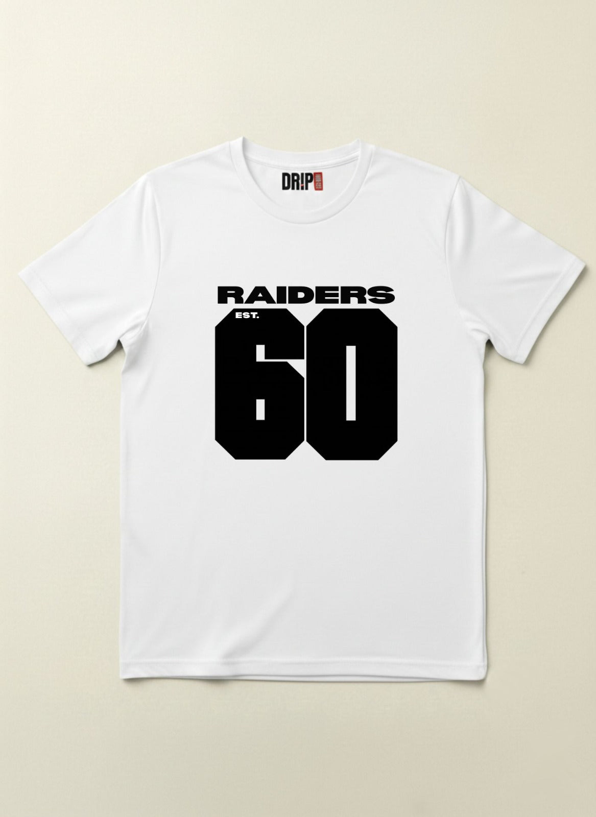 RAIDERS REGULAR FIT WHITE GRAPHIC T-SHIRT