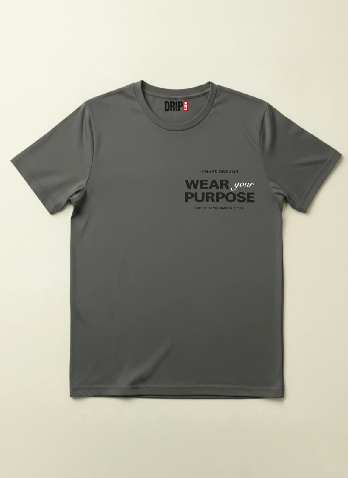 WEAR YOUR PURPOSE REGULAR FIT STEEL GREY GRAPHIC T-SHIRT