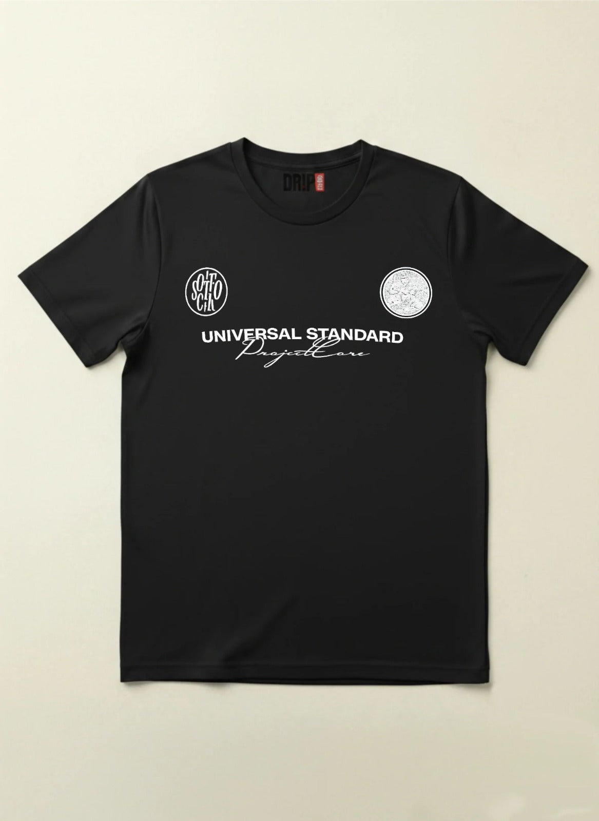 UNIVERSAL STANDARD REGULAR FIT BLACK GRAPHIC T-SHIRT