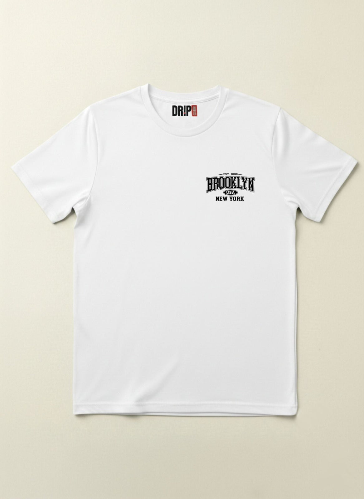 BROOKLYN REGULAR FIT WHITE GRAPHIC T-SHIRT