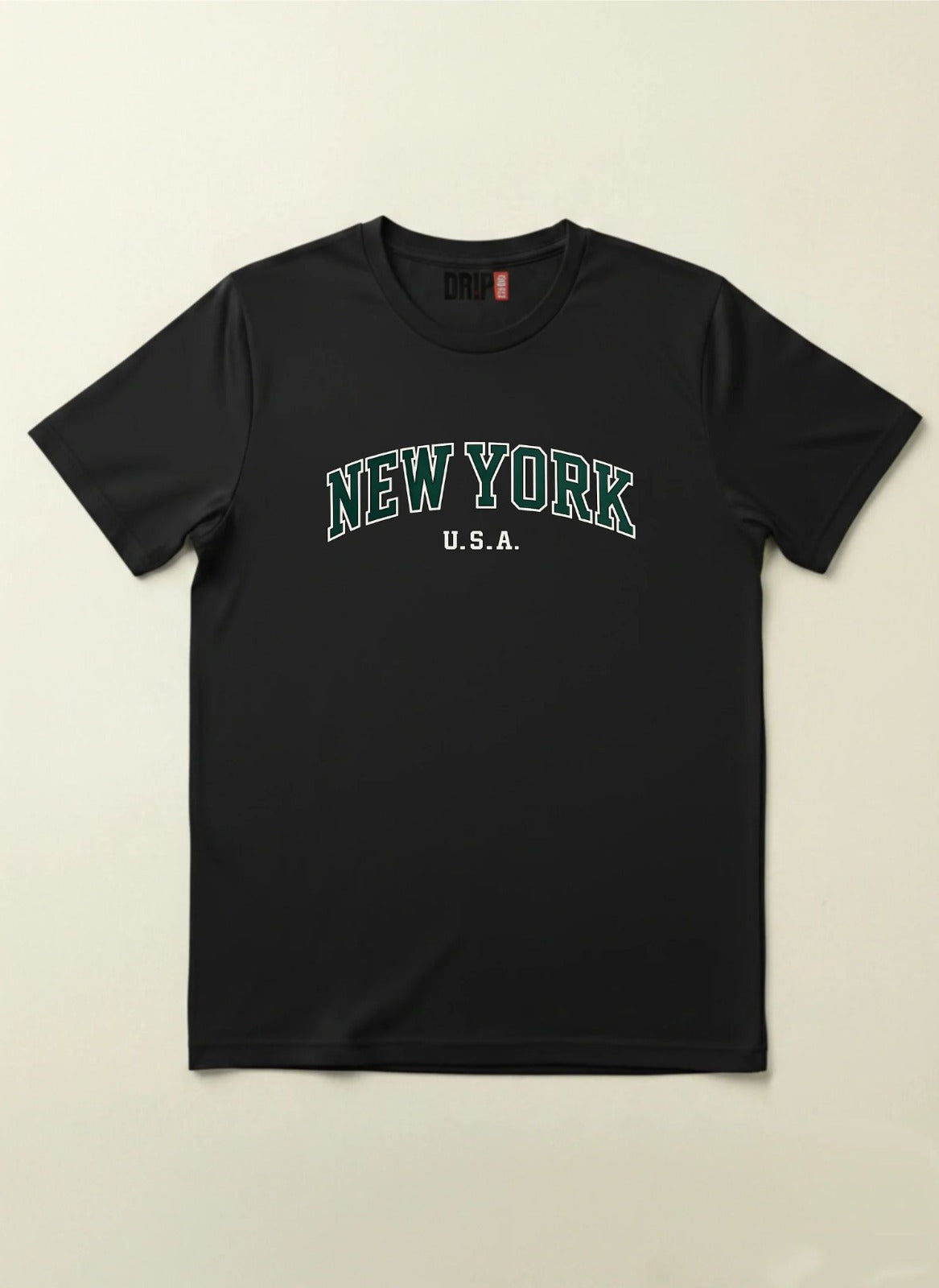 NEW YORK REGULAR FIT BLACK GRAPHIC T-SHIRT