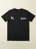 NY REGULAR FIT BLACK GRAPHIC T-SHIRT