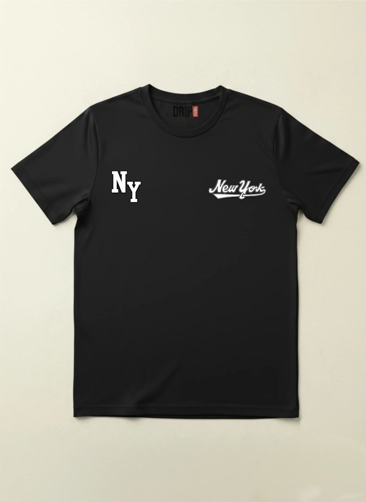 NY REGULAR FIT BLACK GRAPHIC T-SHIRT
