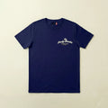 THE STUDY BREAKS REGULAR FIT NAVY BLUE GRAPHIC T-SHIRT