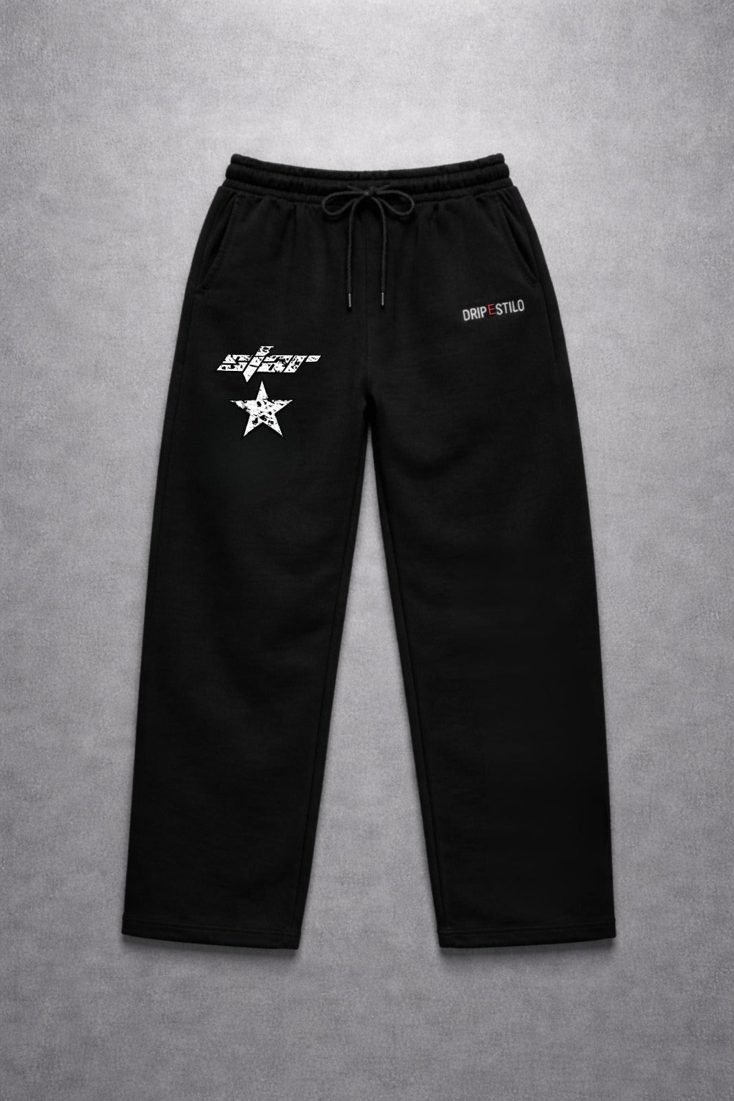 COSMIC STAR LOOSE FIT BLACK TROUSER