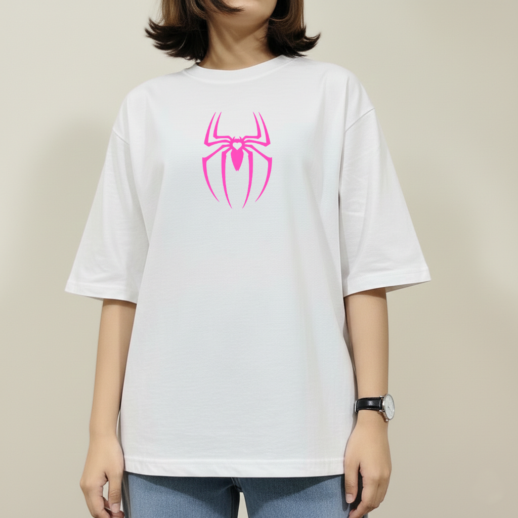 SPIDERGIRL OVERSIZED WHITE T-SHIRT
