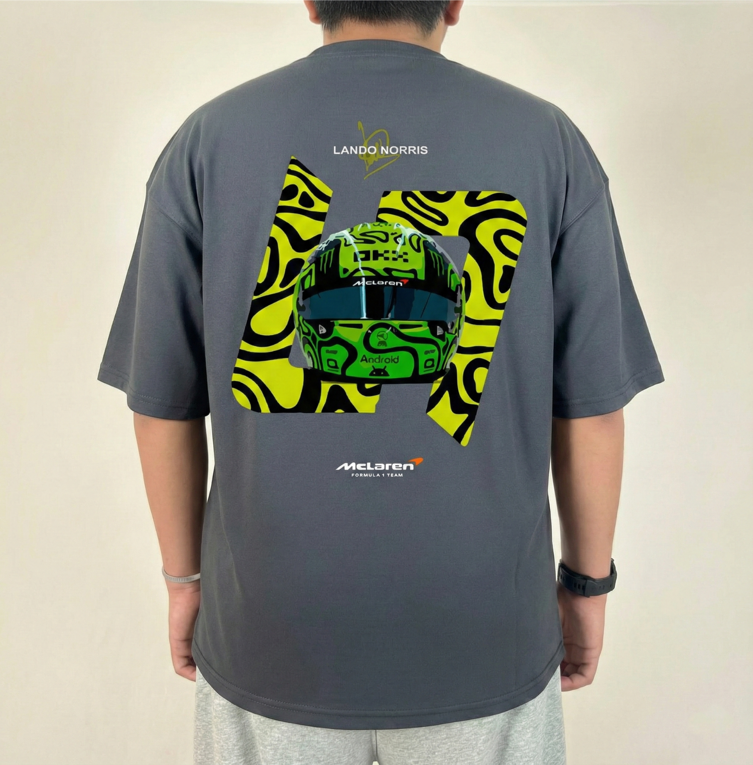 LANDO NORRIS HELMET OVERSIZED T-SHIRT