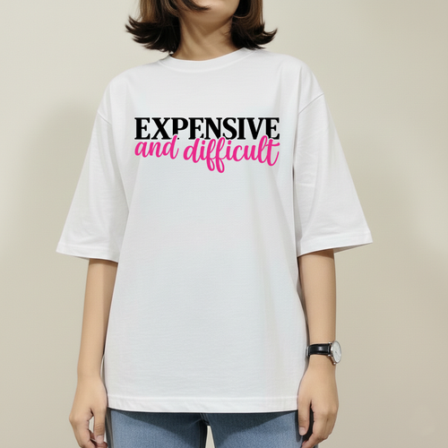 EXPENSIVE AND DIFFICULT OVERSIZED WHITE T-SHIRT